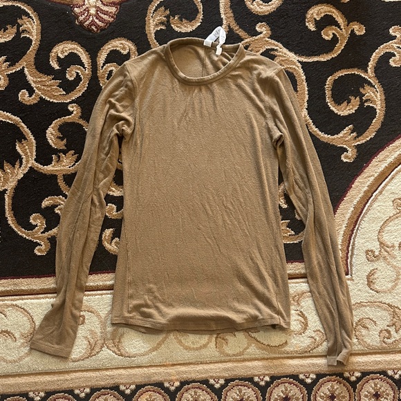lululemon athletica Tops - Size 6 lululemon hold tight Tan Long Sleeve Top